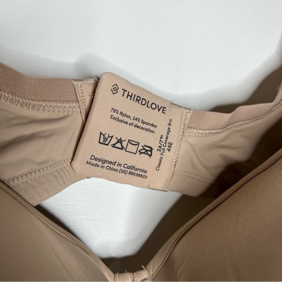 NWT Thirdlove 24/7 Classic Full Coverage Nude/Beige Bra - Picture 3 of 6